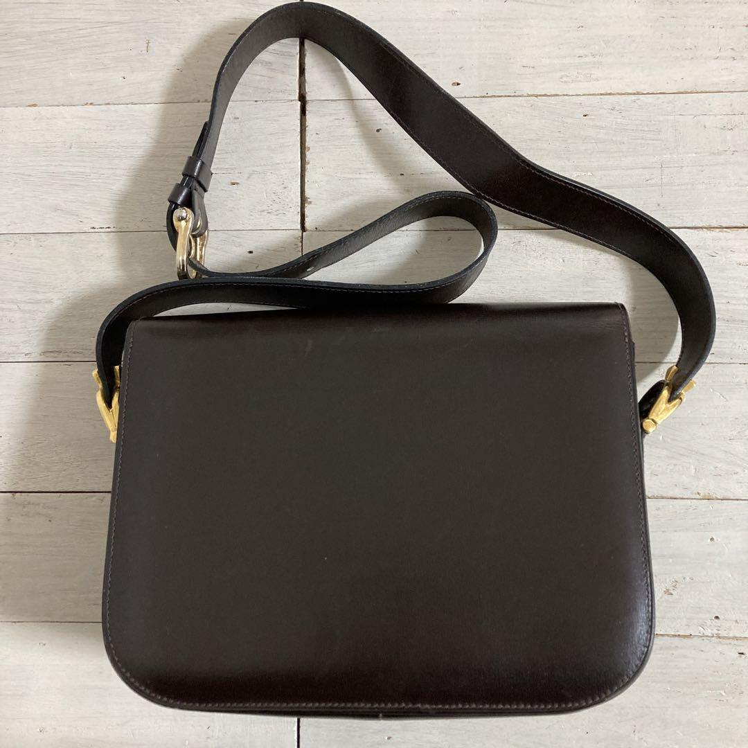Celine セリーヌ ショルダーバッグ 馬車金具 レザー