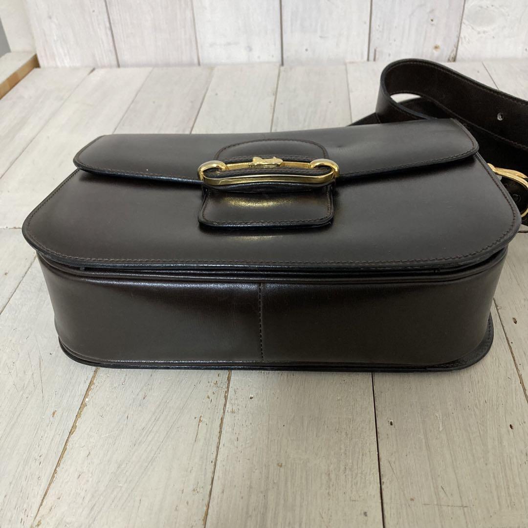 Celine セリーヌ ショルダーバッグ 馬車金具 レザー