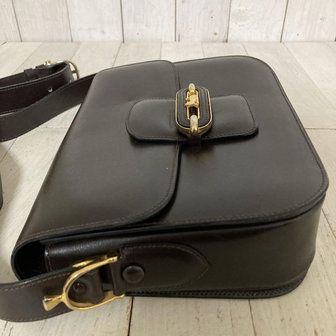 Celine セリーヌ ショルダーバッグ 馬車金具 レザー