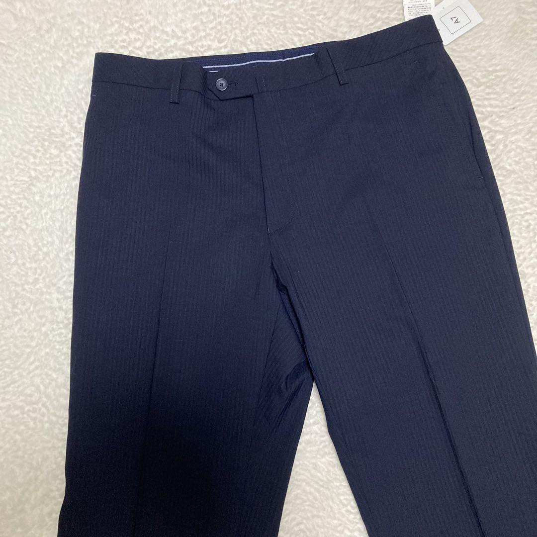 極美品 PERSONS 形状記憶 セットアップスーツ 春夏用 ネイビー XL