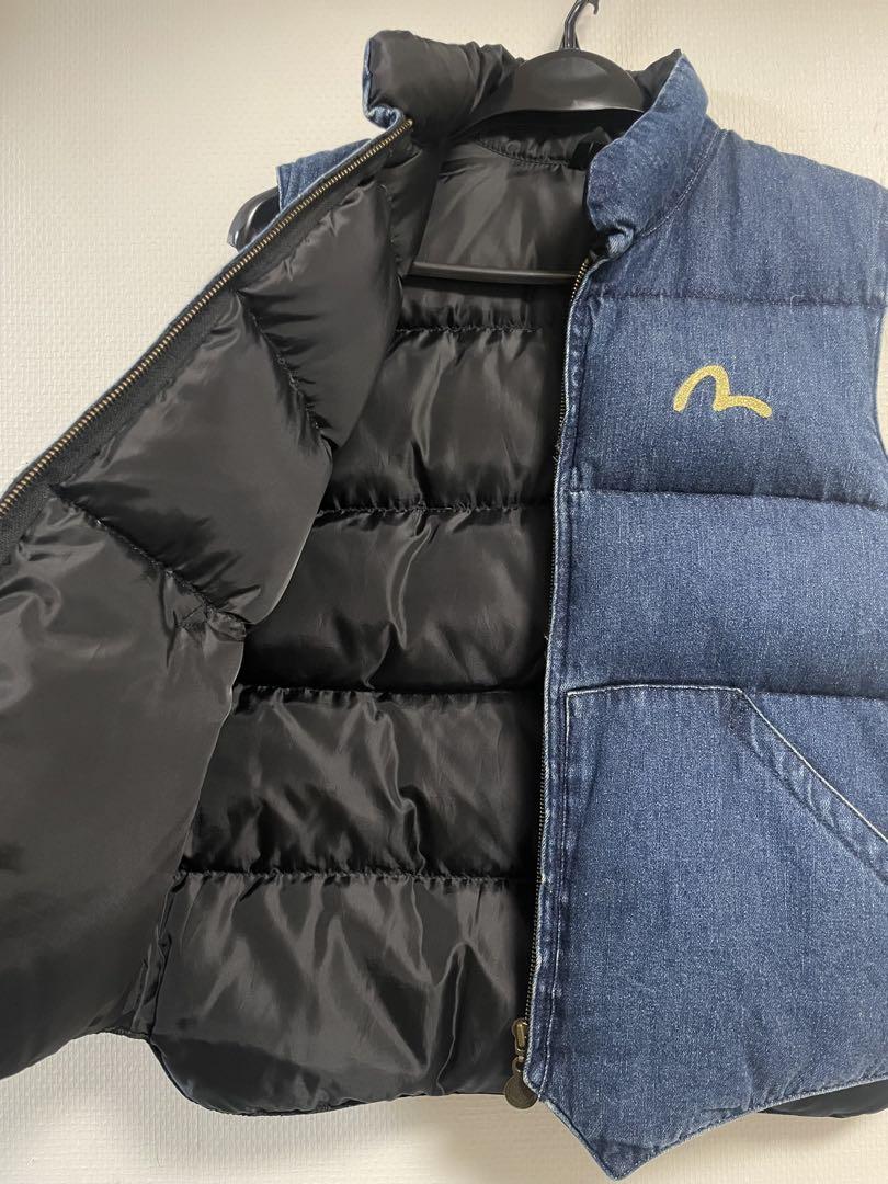 週末限定値下げ美品❣️エヴィス（山根）デニム　ダウンベスト　Lサイズ