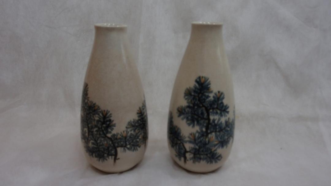【骨董品】若松・酒瓶陶山造【共箱付】