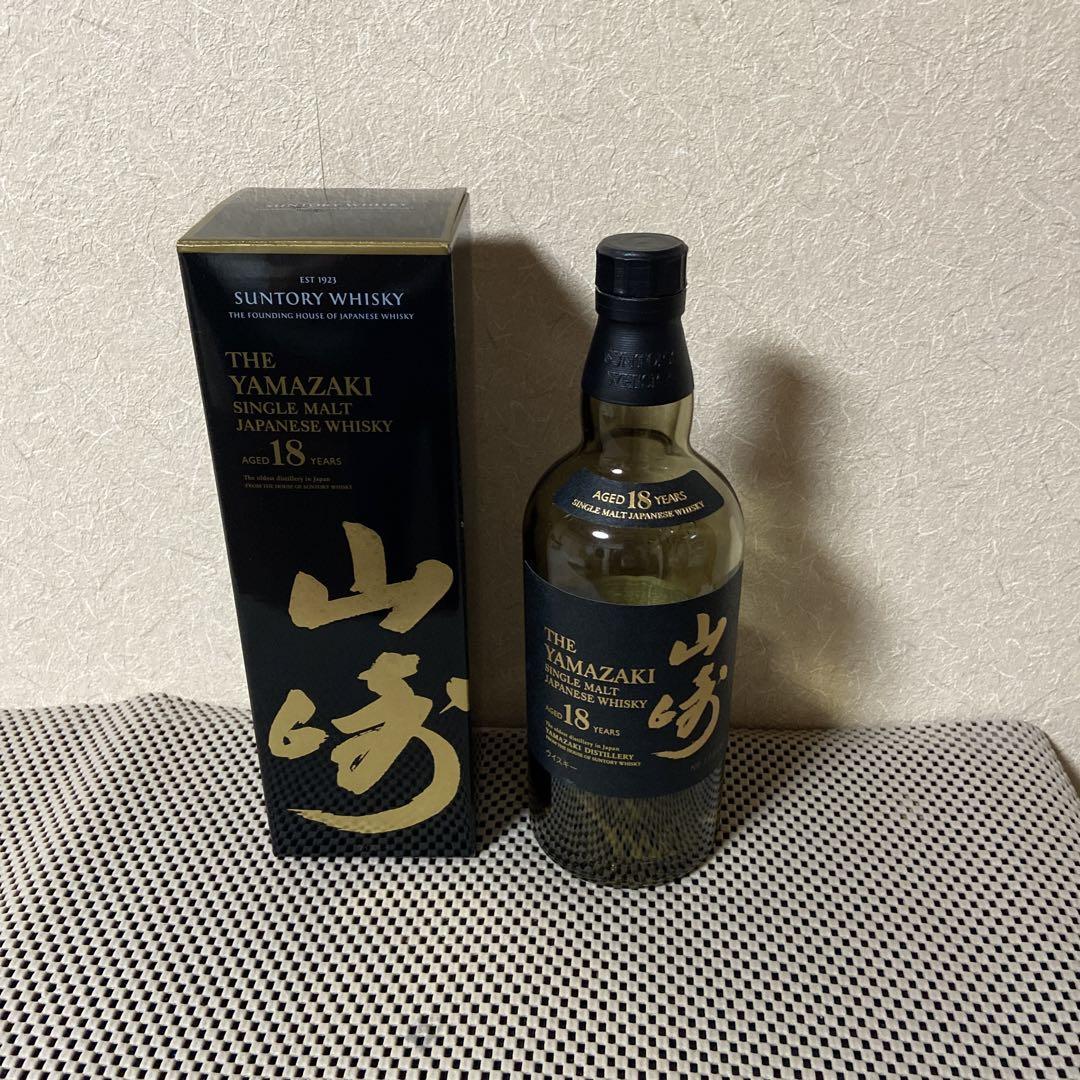 人気沸騰 山崎18年 空瓶 箱付き 山崎18年空瓶空箱×2セット 飲料/酒 www