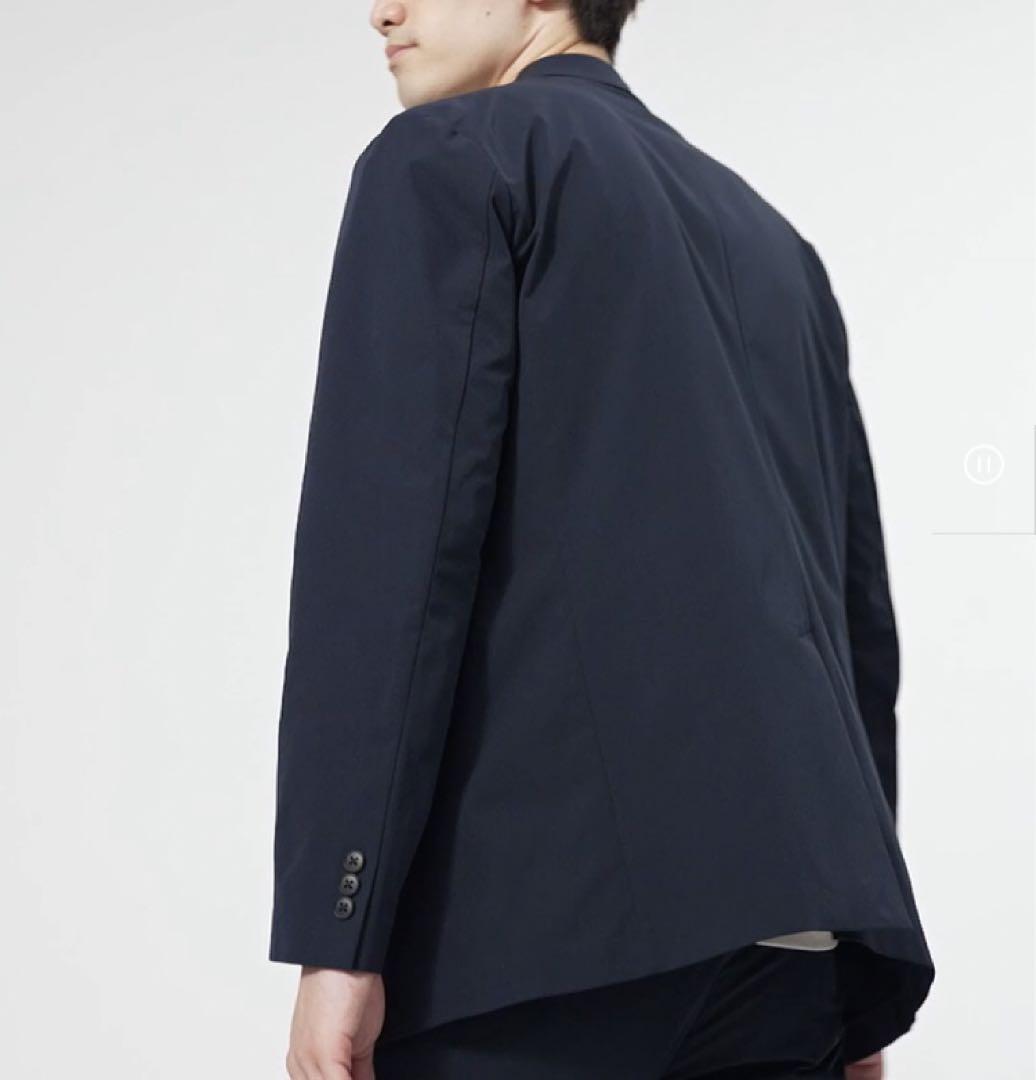 【タグ付】ユニクロ　uniqlo 感動ジャケット　コットンライク　ネイビー　L