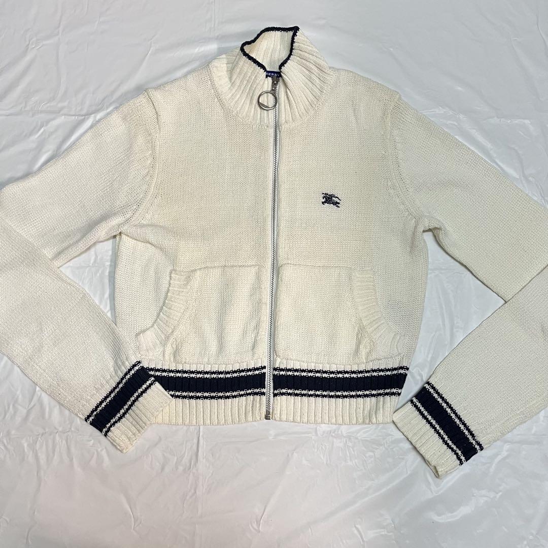 Burberry London ブルーレーベル フリル ニットノースリーブ 38