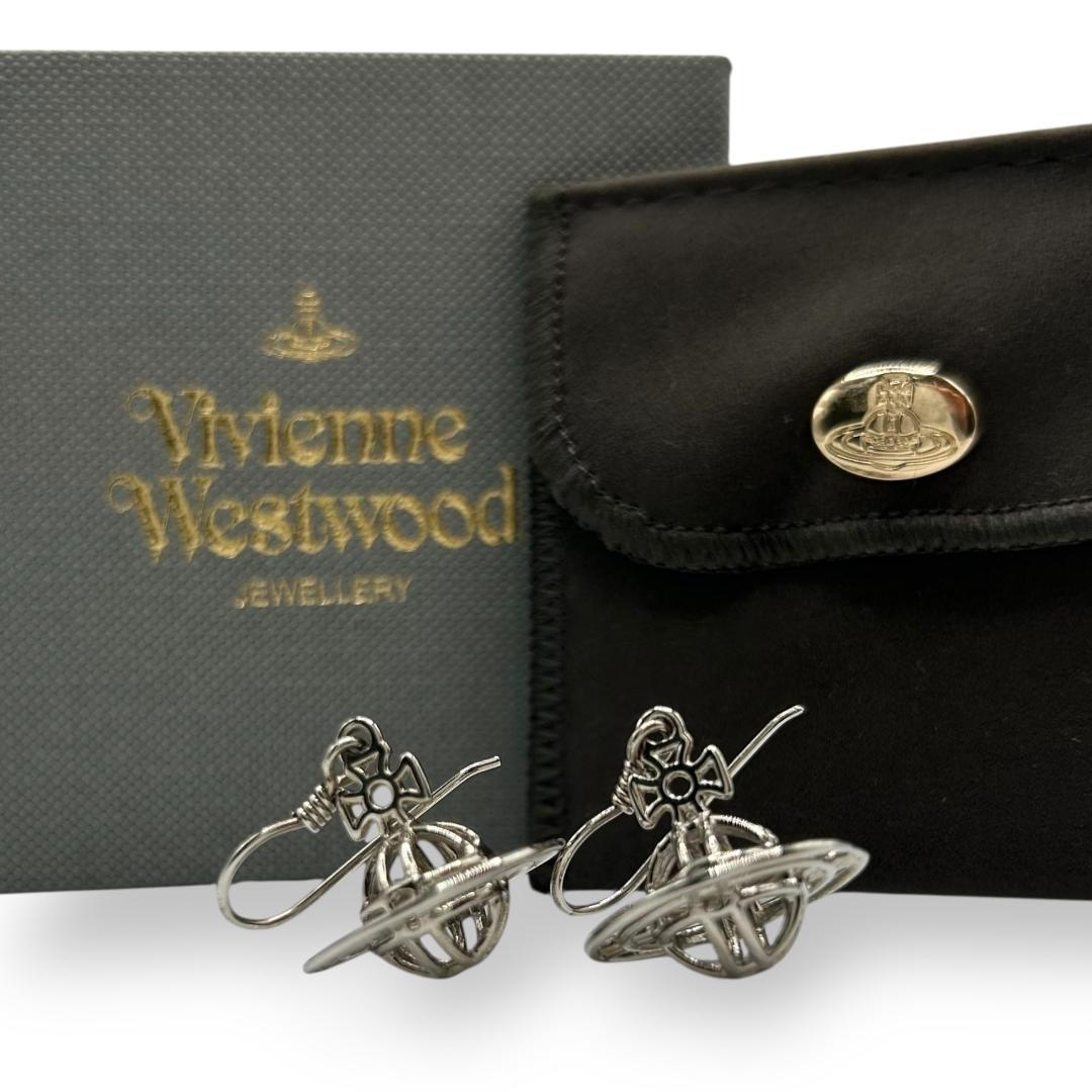 極美品 希少 Vivienne Westwood ピアス シン ラインズ オーブ