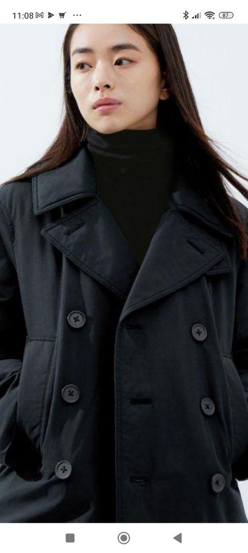 ユニクロU UNIQLO U パデッドショートピーコート