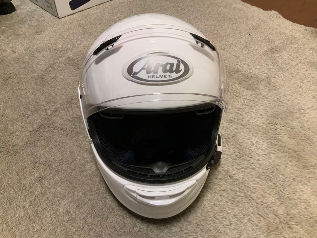 Arai ASTRO-GX ホワイト Mサイズ　ビーコムONEセット