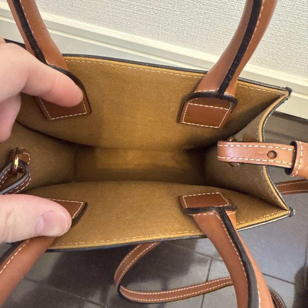 CELINE ショルダーバッグ ダークブラウン キャンバス