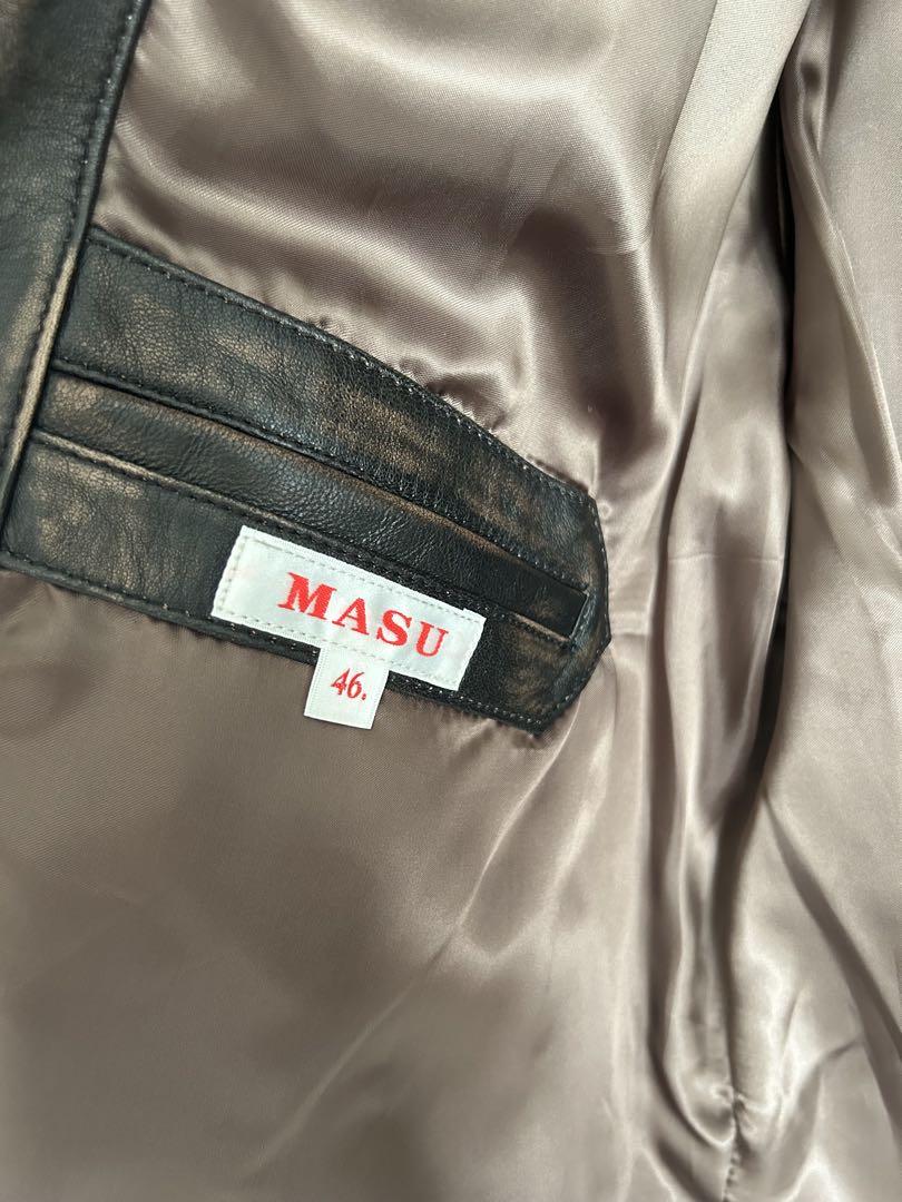 MASU ARGYLE LEATHER SPORTS JACKET（ハンガー付）