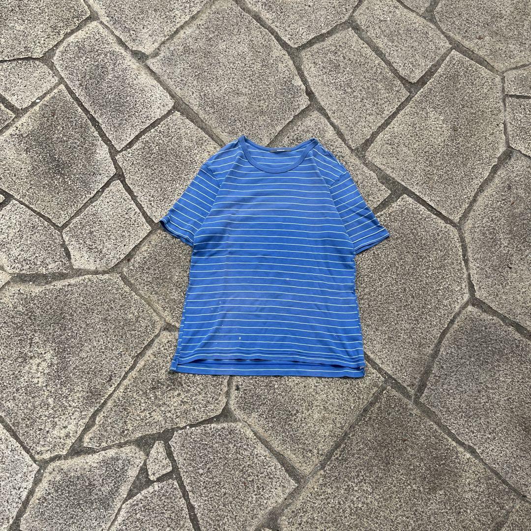 TOMORROWLAND Tシャツ　半袖カットソー　ボーダー　スカイブルー