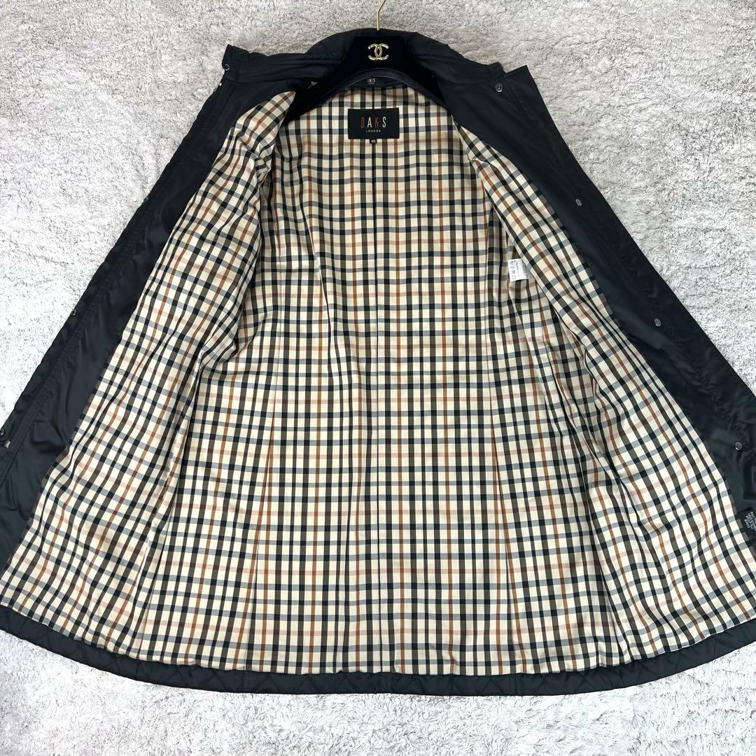 【極美品】DAKS キルティングコート ハウスチェック ロングコート 38 z-11-382541-05.jpg?1730916710