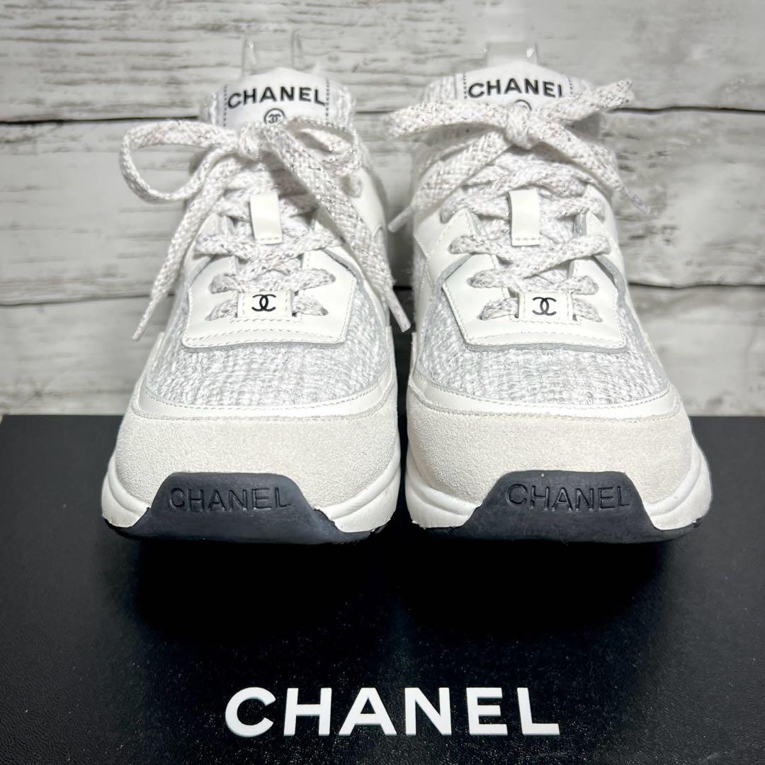 希少・箱付き✨CHANELシャネル ココマークツイードファブリック