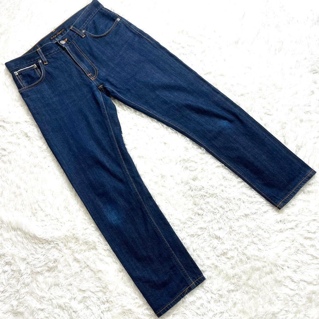 極美品　激レア　nudie jeans セルビッチ　シンフィン　濃紺　ドライ
