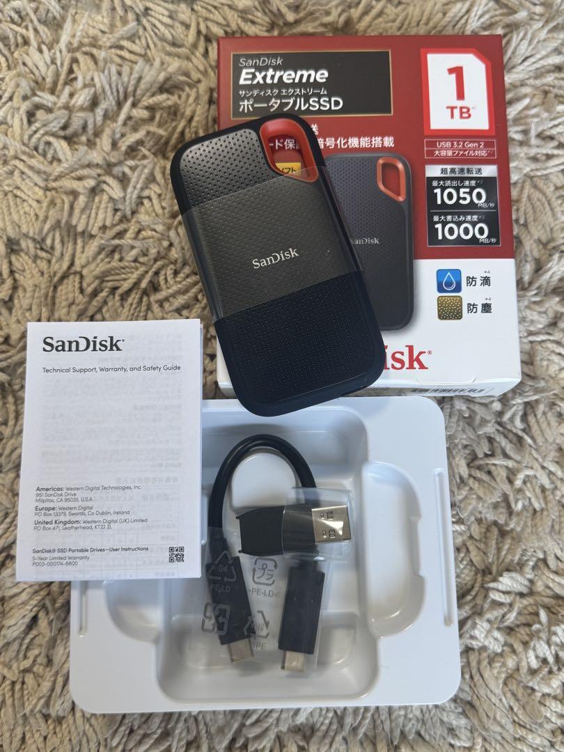 SanDisk Extreme ポータブルSSD 1TB
