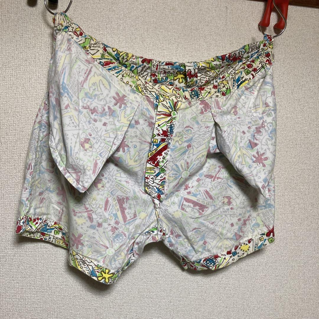 イケダノブオK-FACTORY当時物L位総柄ハーフパンツ　とんねるず
