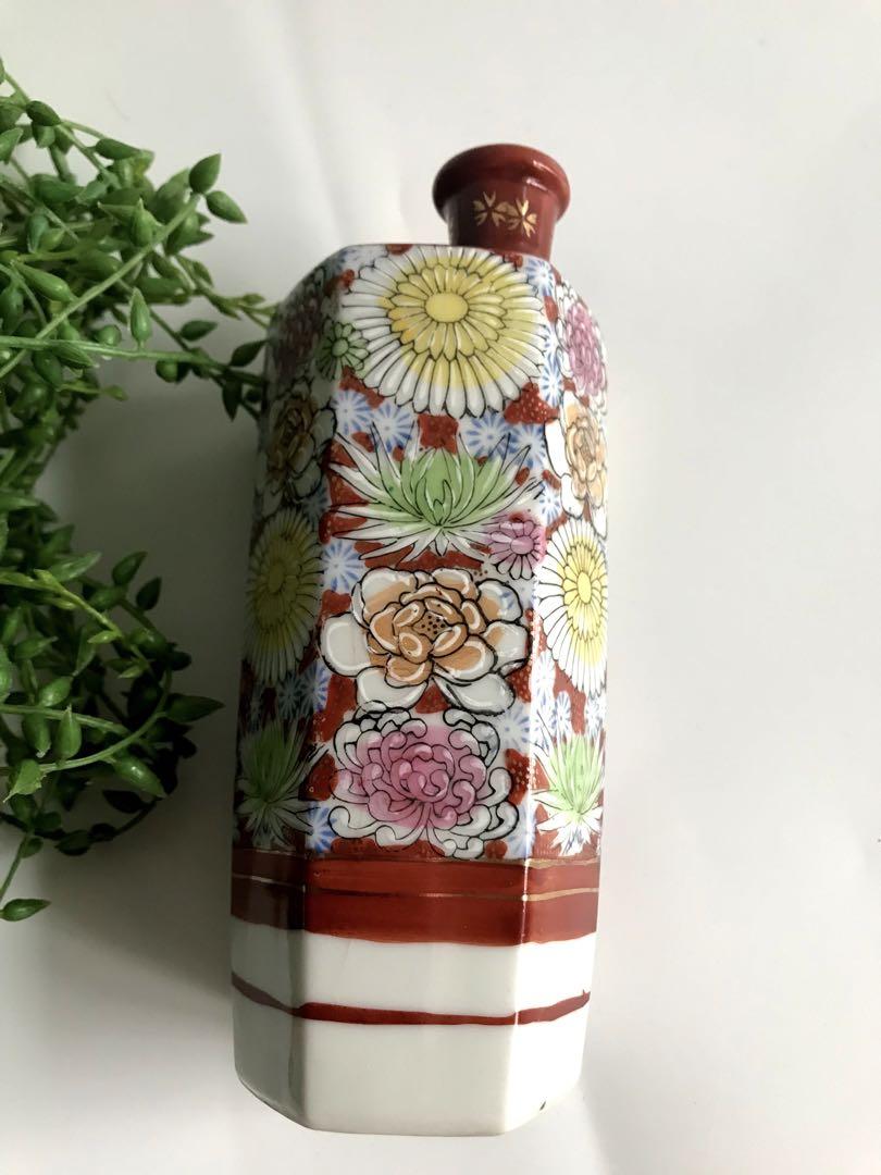 九谷焼 色絵 金蘭手　鳴き徳利 徳利 酒器 アンティーク 美術品 骨董品