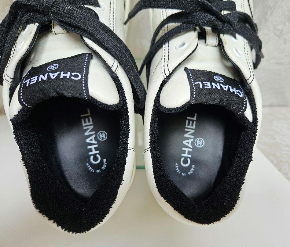 CHANEL スニーカー サイズ 44 白 靴 ホワイト - メルカリ