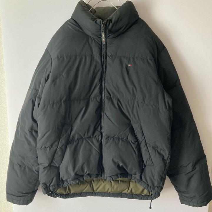 シンプルな TOMMYHILFIGERトミーヒルフィガーダウンジャケットlL黒ブラックメンズ OwYXU-m38827582562 ブラックカ