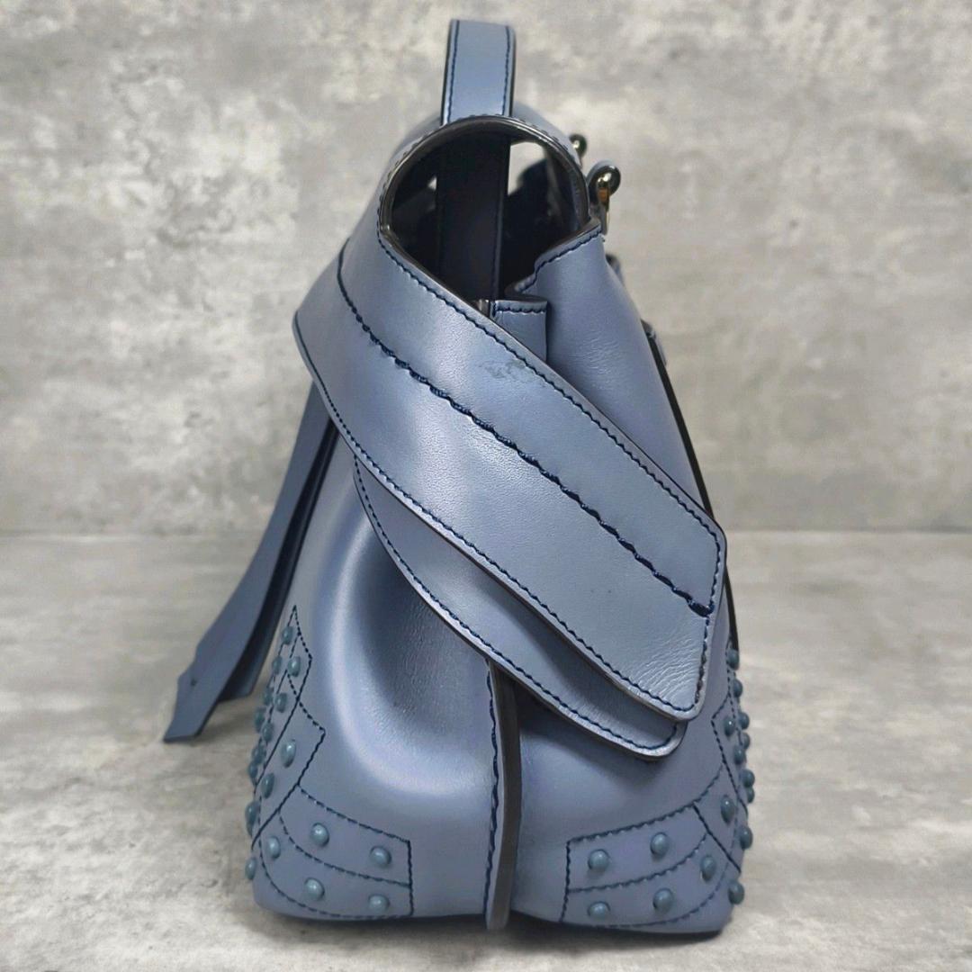美品！TOD'S トッズ WAVE ウェーブ トート ショルダーバッグ 2way 美品】TOD'S トッズ ウェーブ ハンドバッグ ショルダーバッグ