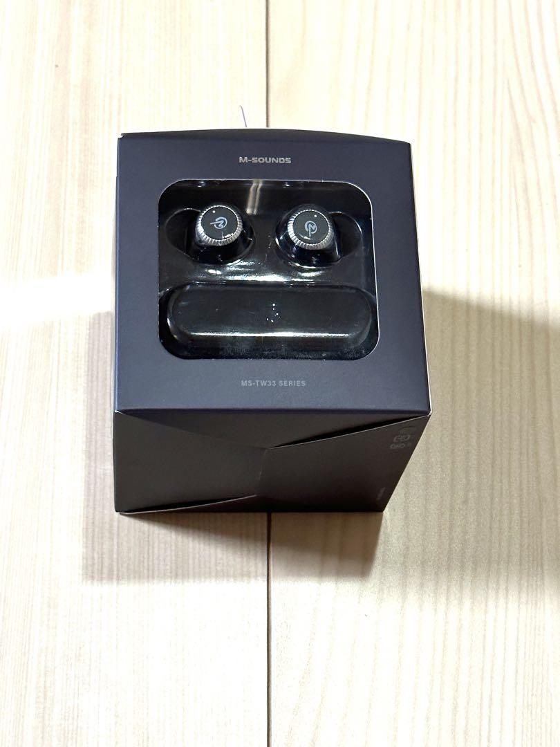 新品使用品　MS-TW33シリーズ ブラック×シルバー イヤホン【匿名配送】