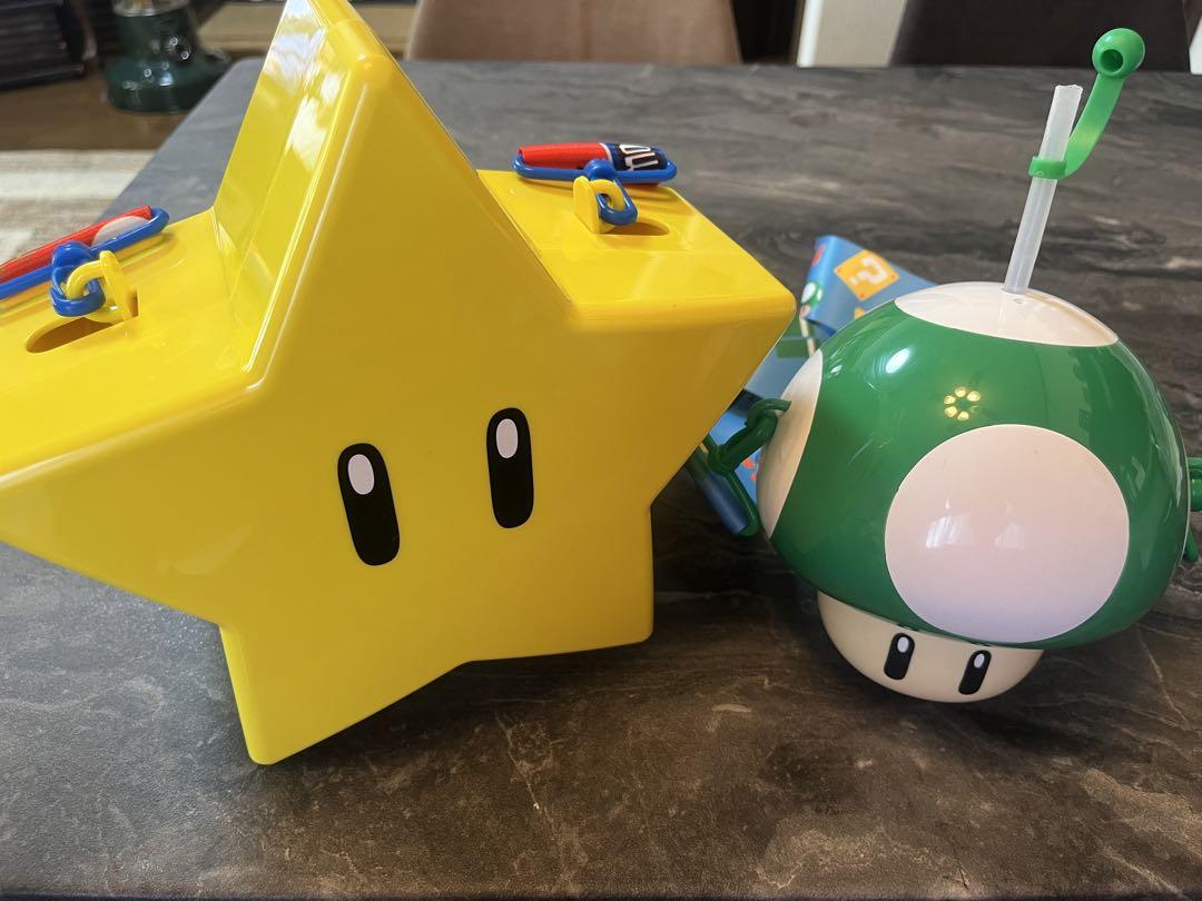 USJ ユニバ　1upキノコ ドリンクボトル＆スター　ポップコーンバケツ　セット 6,500円