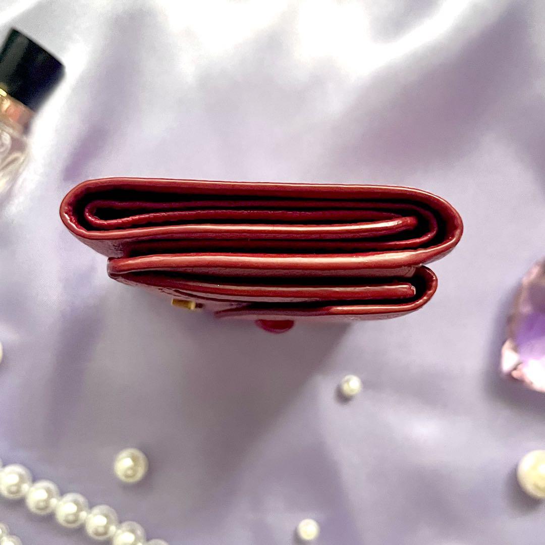 極美品 miu miu ミュウミュウ 三つ折り財布 ラブレター 完売常連モデル