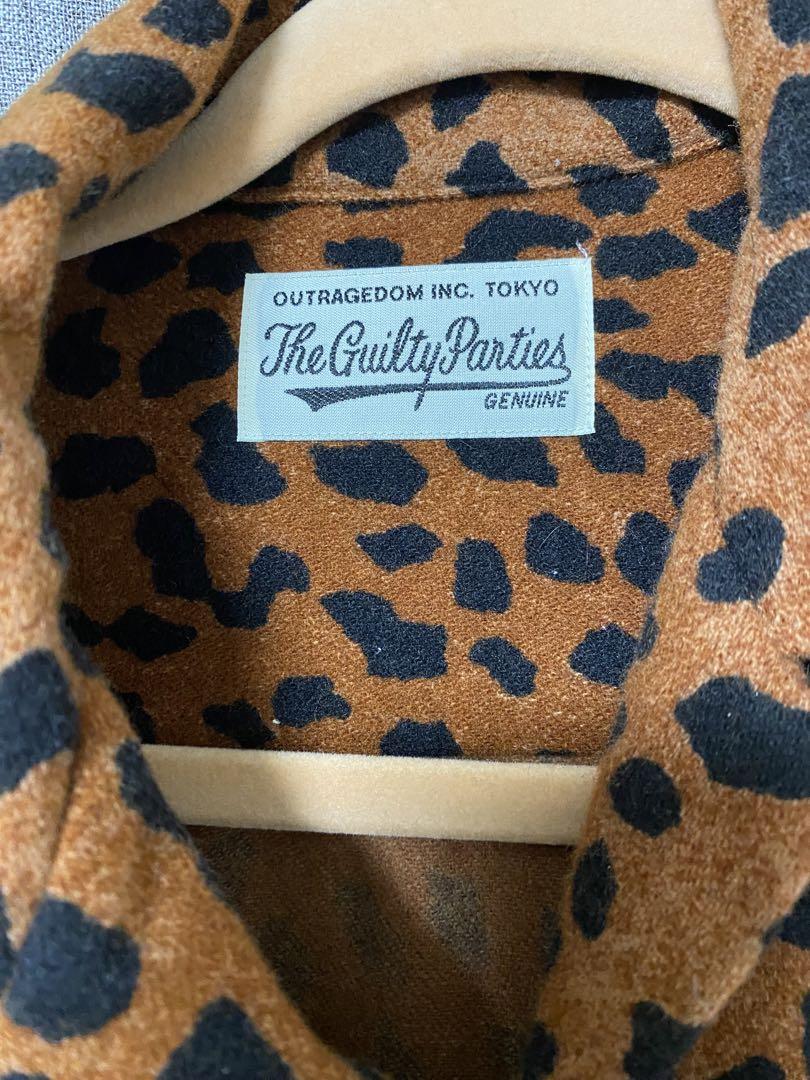 トップス WACKO MARIA  LEOPARD WOOLOPENCOLLARSHIRT