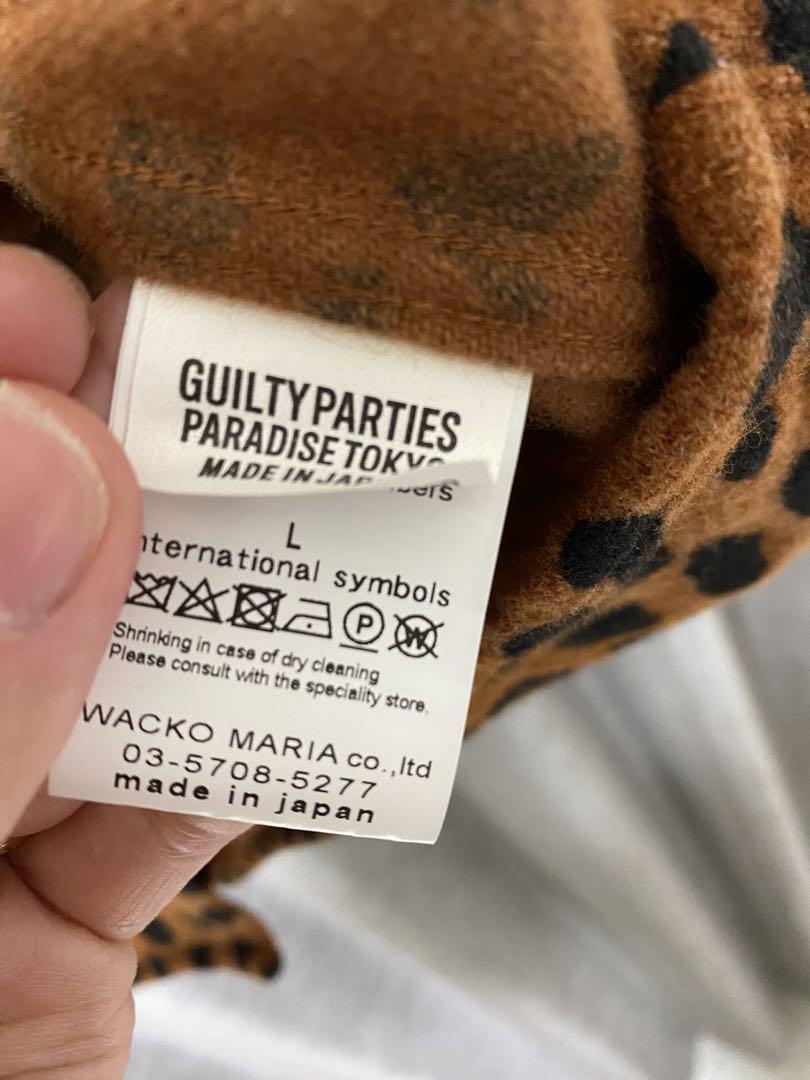 トップス WACKO MARIA  LEOPARD WOOLOPENCOLLARSHIRT