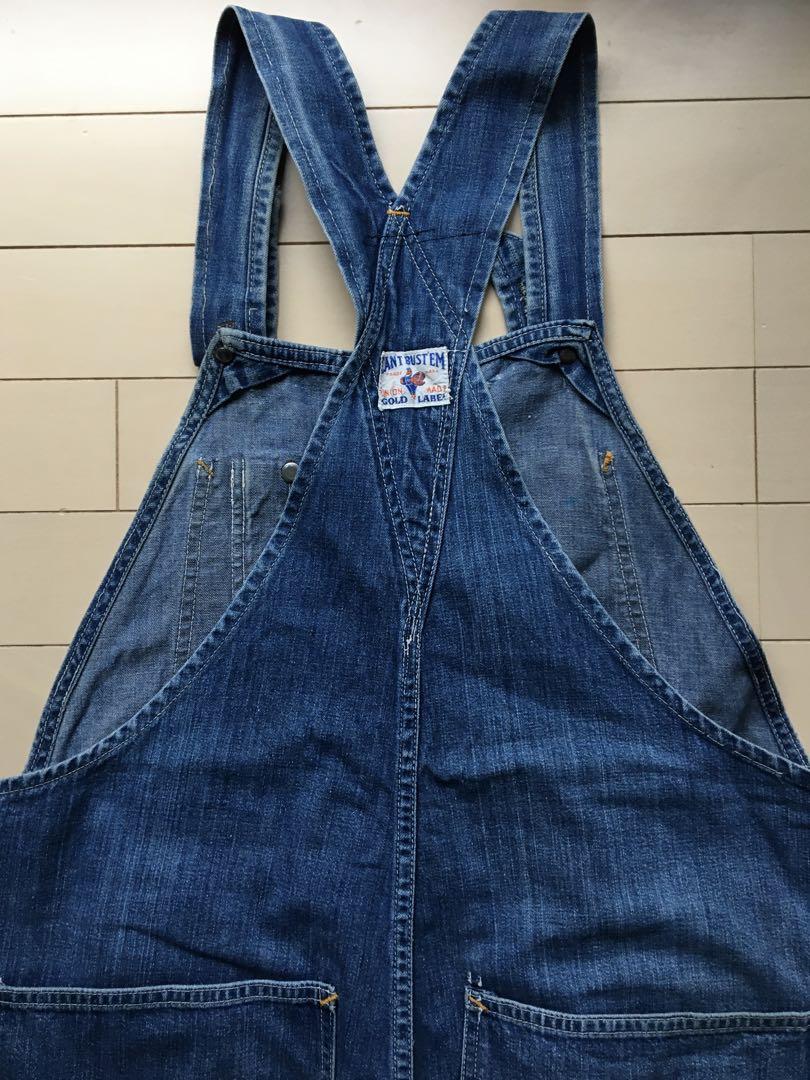 【40年代】極上 キャントバステム オーバーオール 白タグ 38×31