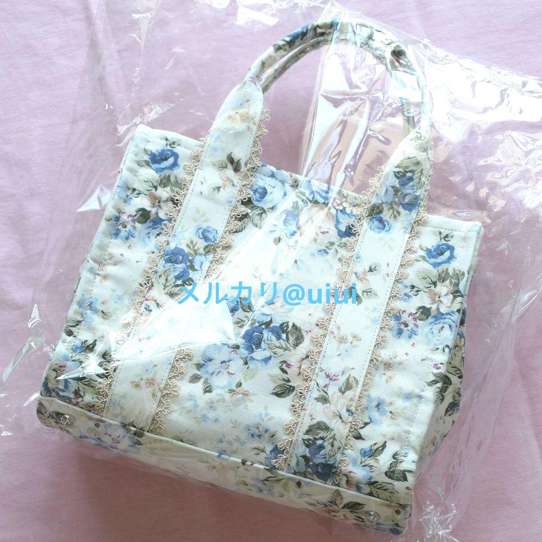 Victorian maiden ロココブーケトートバッグ ブルー