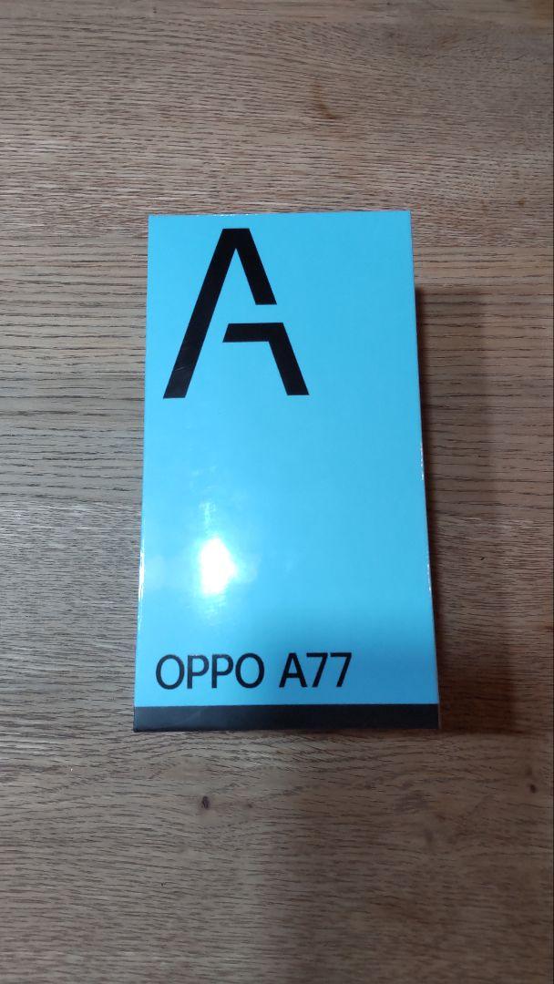 【未開封】OPPO  A77  シュリンク付き 新品未使用・未開封シュリンク付き】OPPO A77 ◇ブラック◇