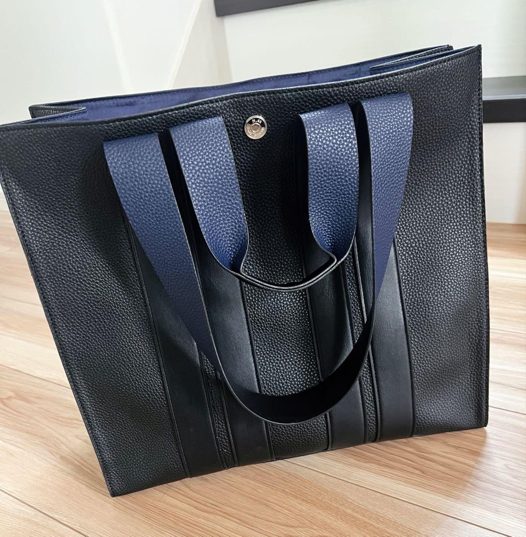 新品未使用☆meison blancheダブルハンドルトート　ブラック 新品未使用☆meison blancheダブルハンドルトート ブラック