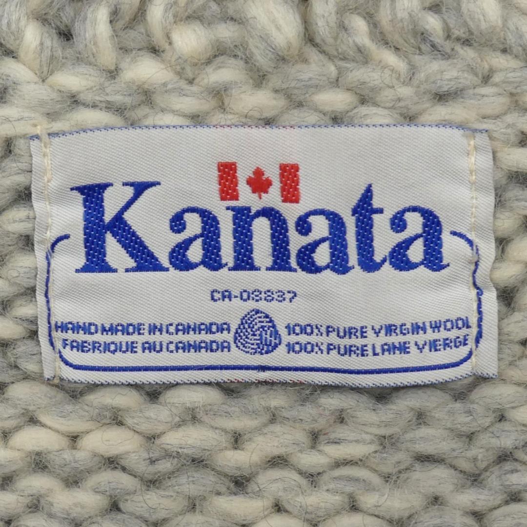 カウチンセーター kanata ニット XL カナダ製 カナタ ウールTJ884
