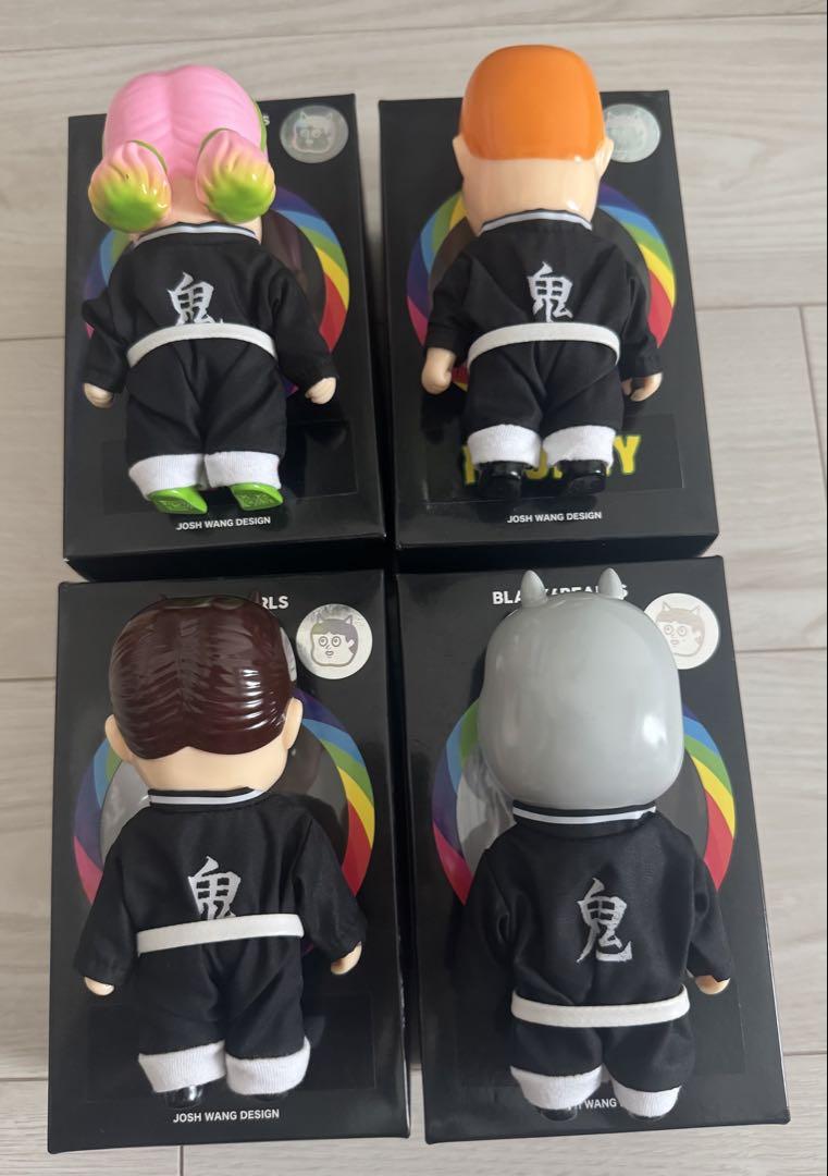BLACK PEARLS 鬼助隊　鬼滅の刃 パチ ブラックパールズ　ソフビ BLACK PEARLS 鬼滅の刃 パチ ブラックパールズ ソフビ 4体セット