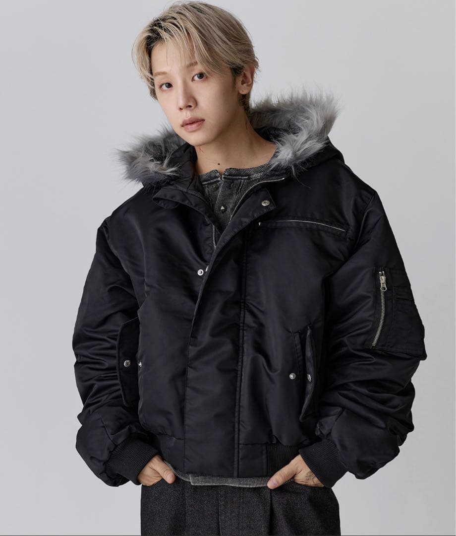 MSG N-B2 フライトミニタリージャケット 黒