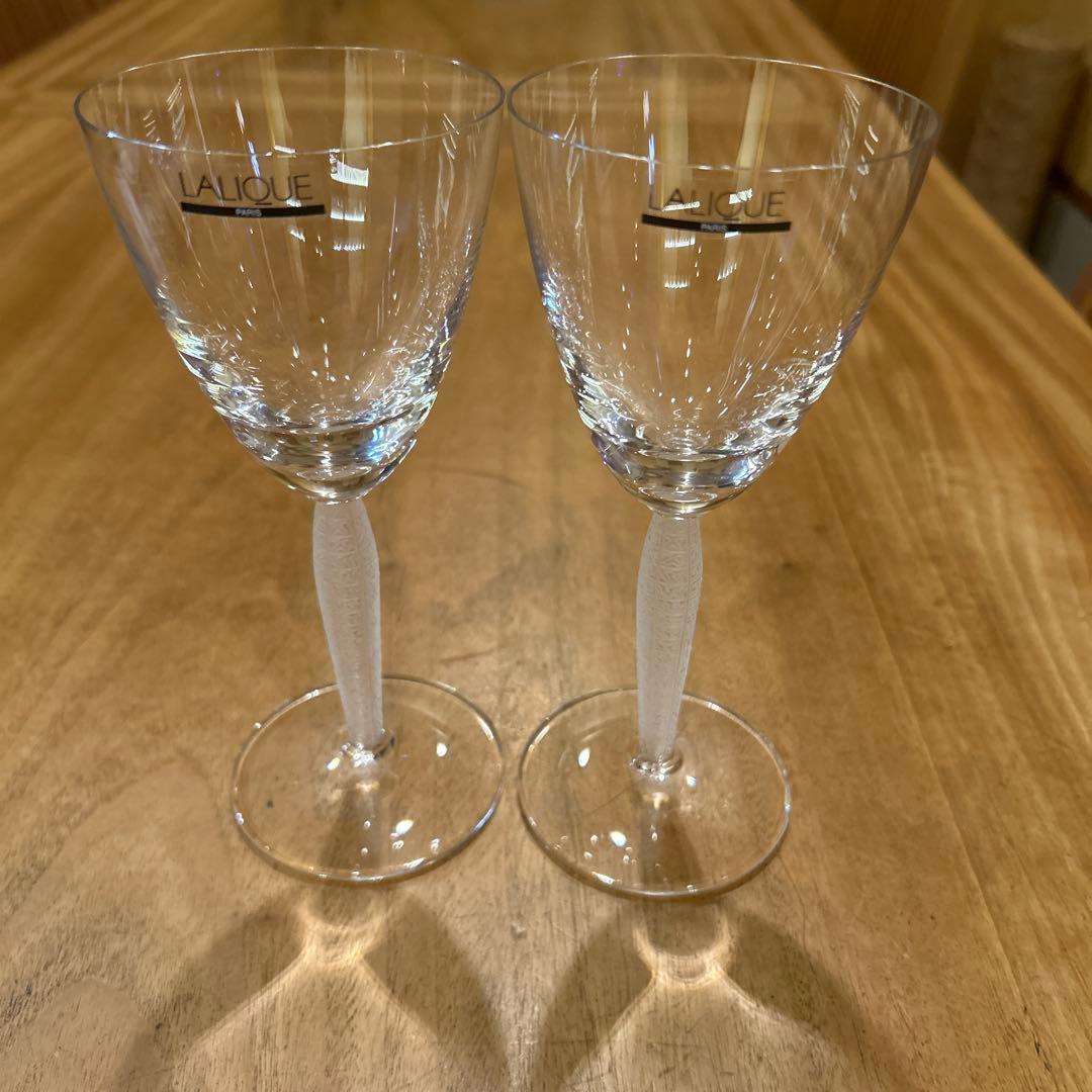 Lalique ラリック ルーブル ワイングラス ペアLALIQUE