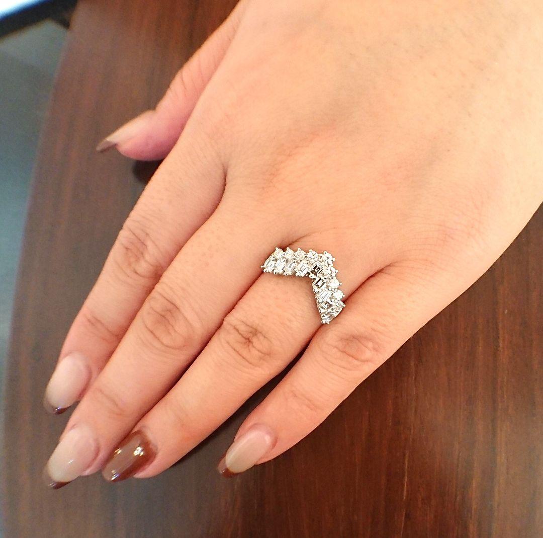 綺麗 2種カット✨ダイヤモンド 1ct プラチナ リング ダイヤ 新品仕上げ