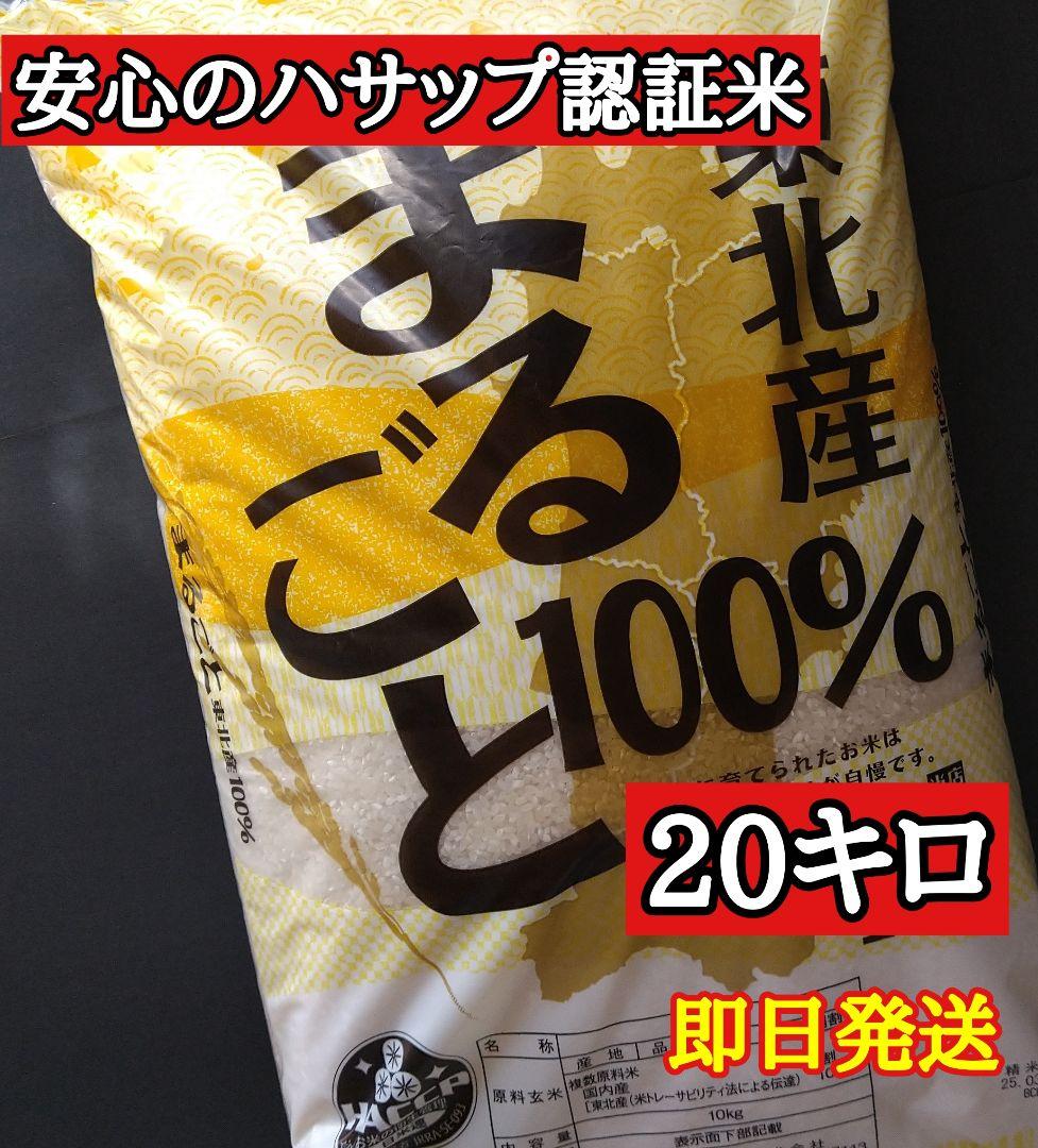 東北産 まるごと100% 20kg 米　お米　（10キロ×2）