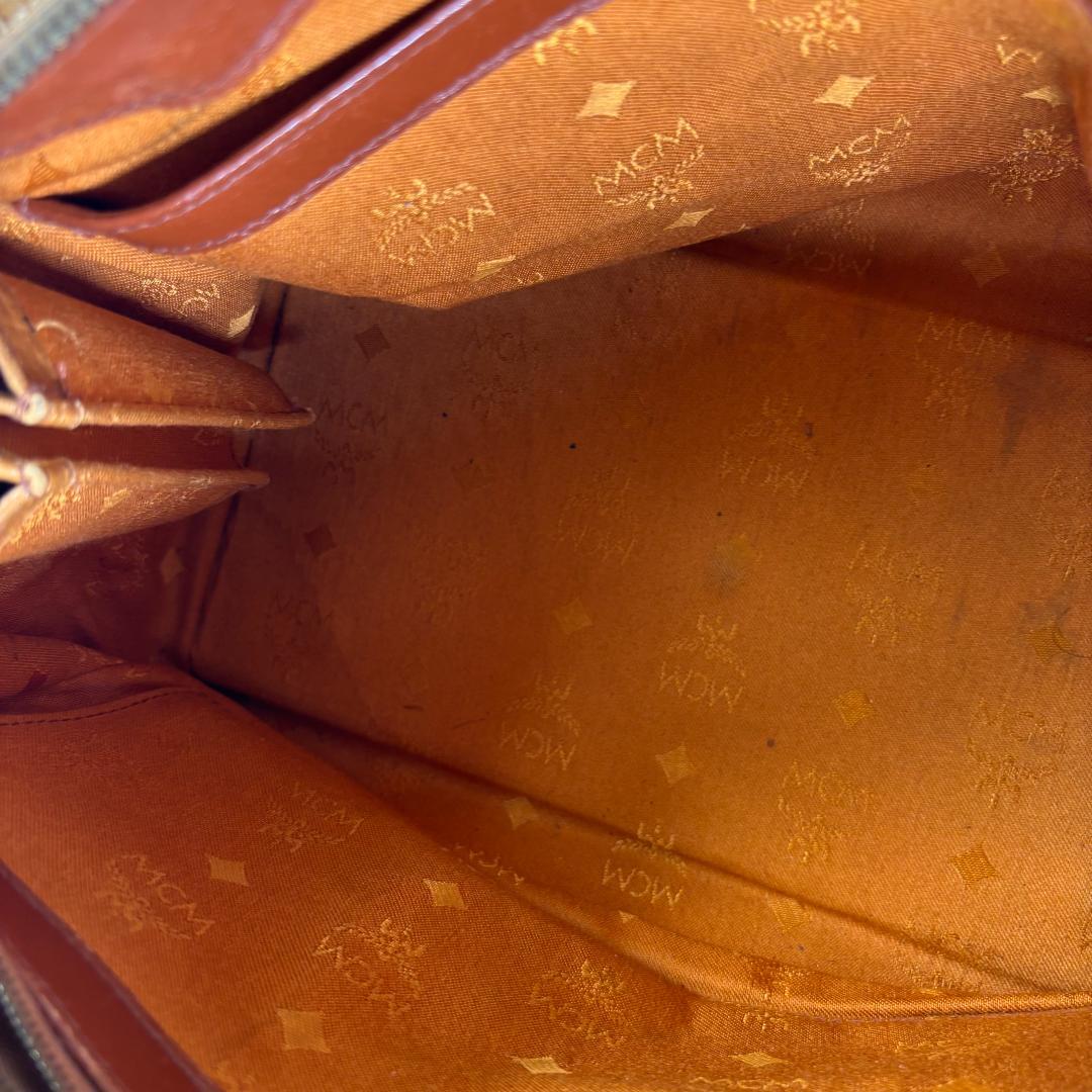 MCM ヴィセトス コーティングキャンバス ミニボストンハンドバッグ レザー MCM ヴィセトス コーティングキャンバス ミニボストンハンドバッグ レザー