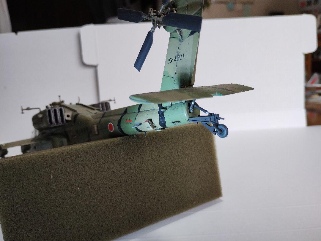 プラモデル完成機　1/48　AH-64Dアパッチ・ロングボウ(陸上自衛隊)