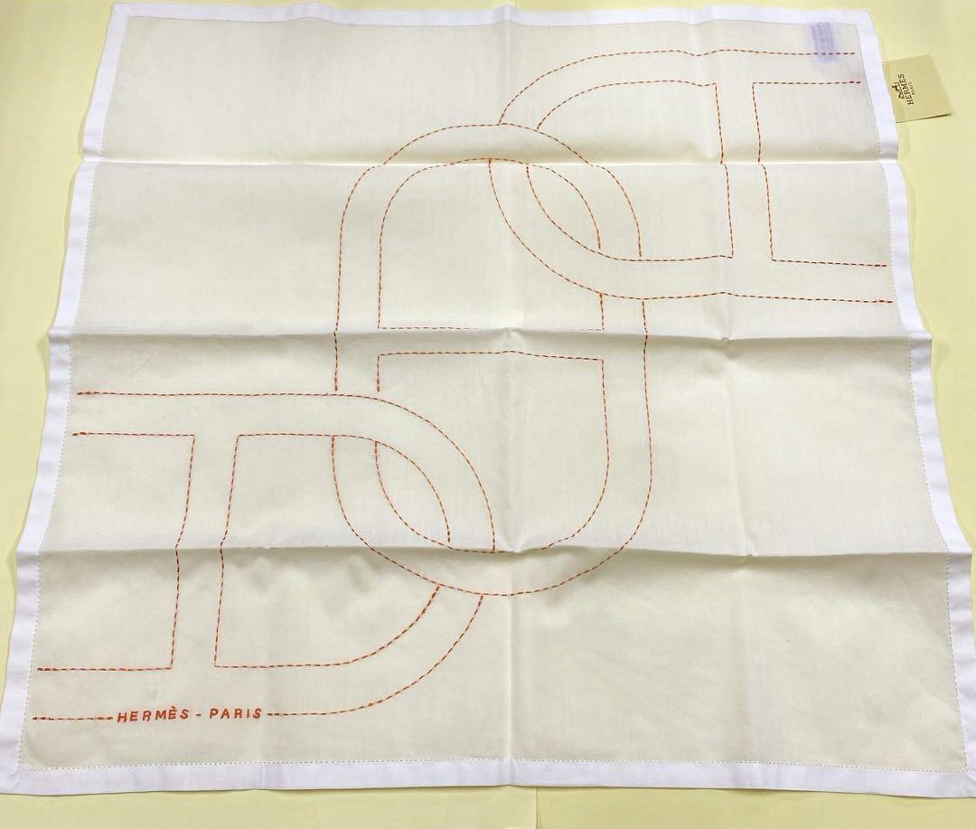 未使用　エルメス　刺繍ハンカチ