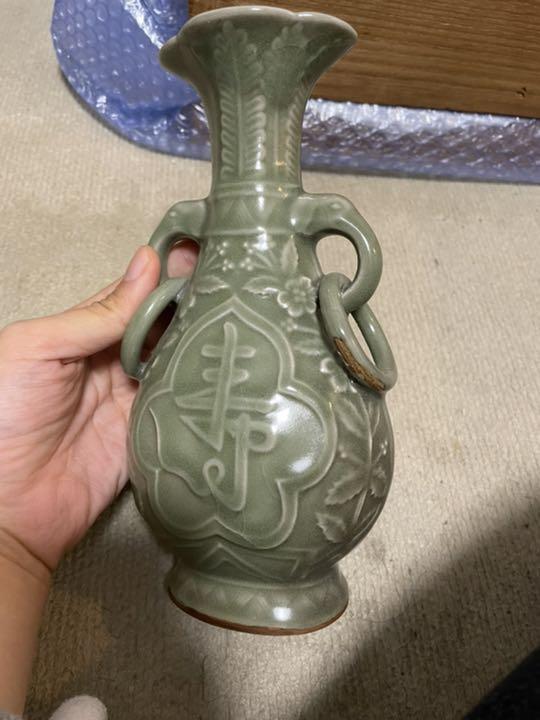 珍品堂】1円から U52-V08 九谷焼 木米 名工 赤絵人物図 花瓶 大