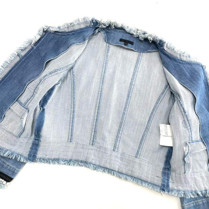 美品『TO BE CHIC』ビジュー 装飾 デニムジャケット 高級感◎ - メルカリ
