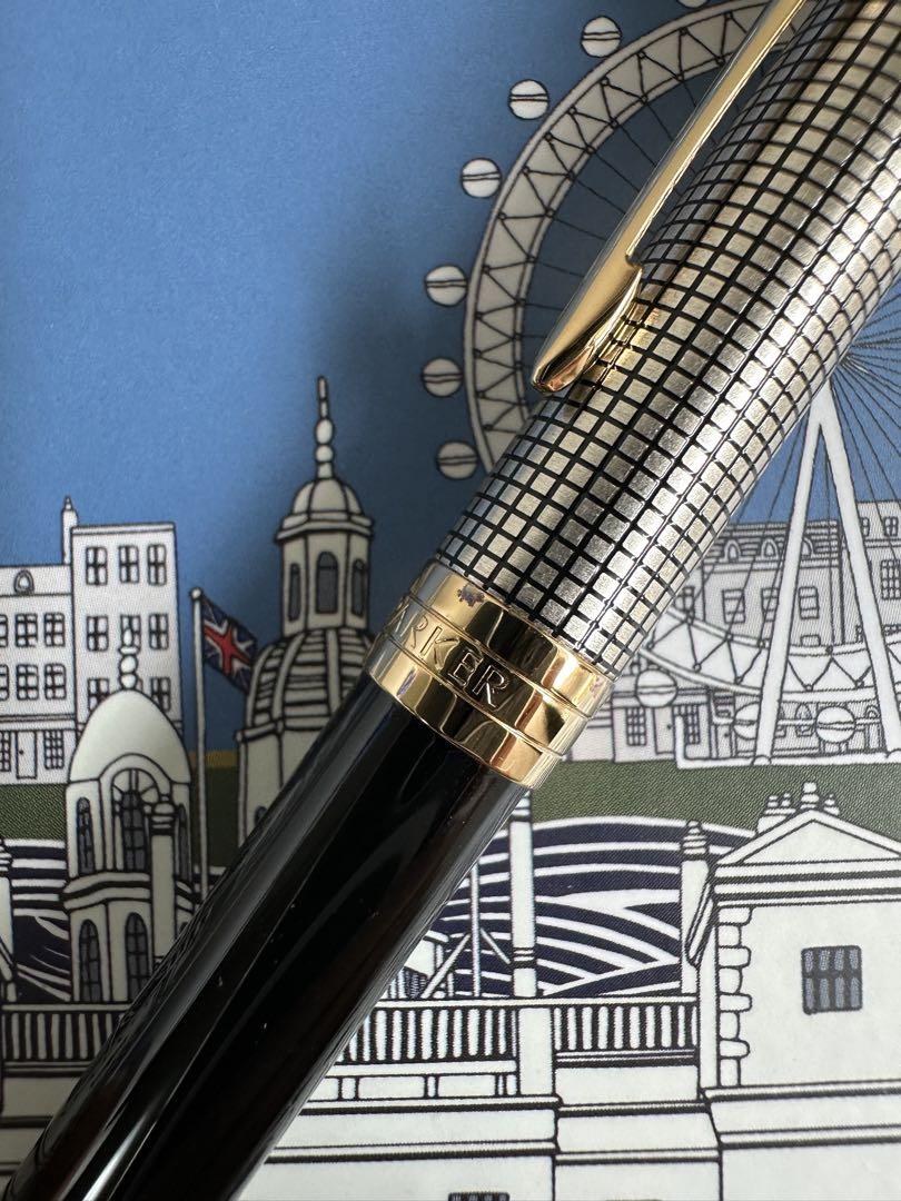 Parker ソネット プレミアム ボールペン シルバー&ブラックシズレGT