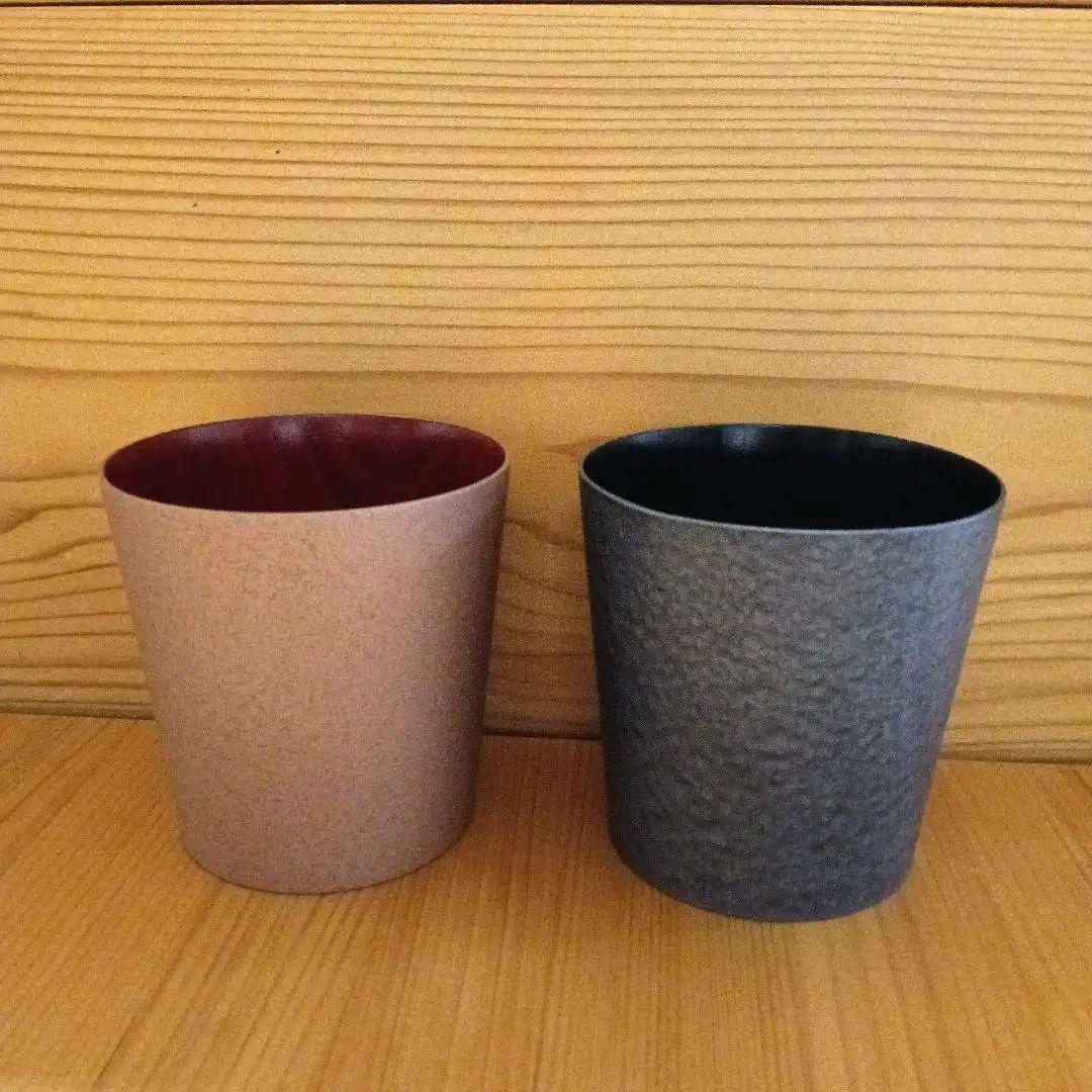 山中漆器 山中塗 うつろいカップ 天然木 木製フリーカップ ペア 浅田漆器工房