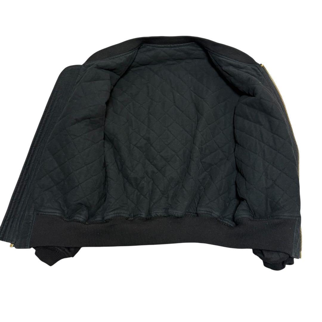 ピンクハウス バックロゴ MA-1風 ジャケット ウール混 ブラック ピンクハウス バックロゴ MA-1風 ジャケット ウール混 ブラック