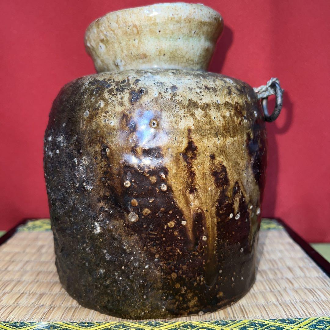 古伊賀花入素敵な自然秞赤黒緑石爆ぜ　　貴重美品　江戸前期古箱付き　セール品 skazaninapolysk.pl