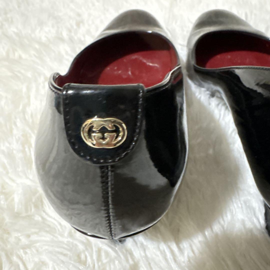 ⭐️GUCCI ブラック エナメル パンプス　39 26センチ