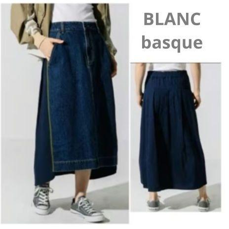 BLANC basque●未使用タグ付き デニム切替スカート